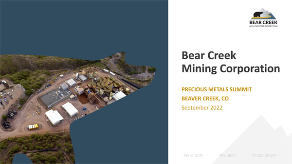 Corporate Presentation - Precious Metals Summit (Beaver Creek) 2022